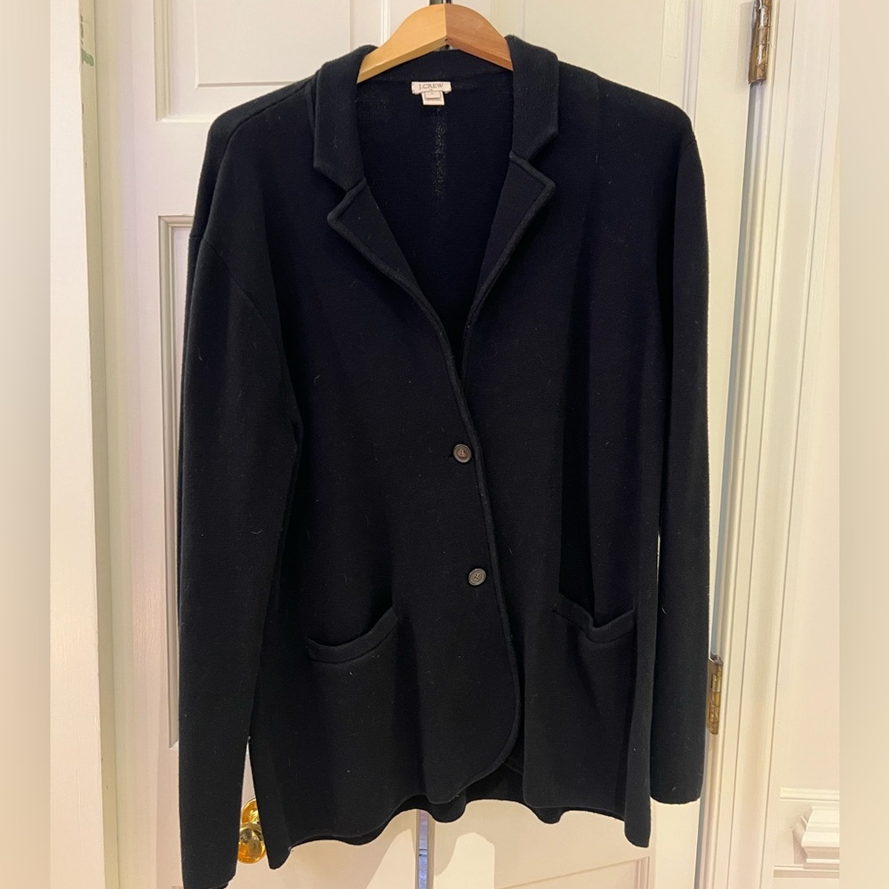 J. Crew Women’s Knit Blazer Black XL